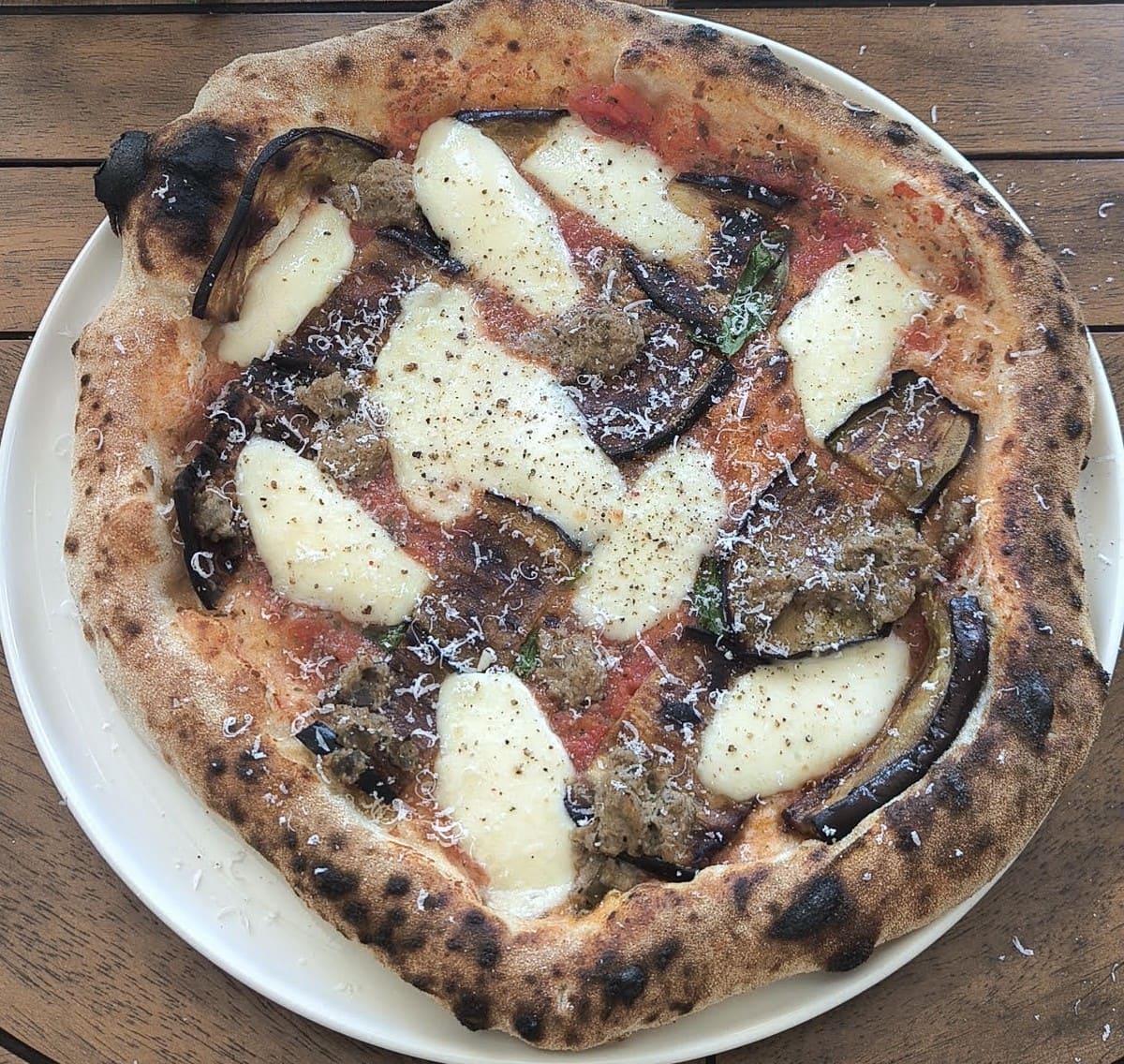 La Parmigiana - Aubergines Frites & Parmesan - Pizza four Ooni
