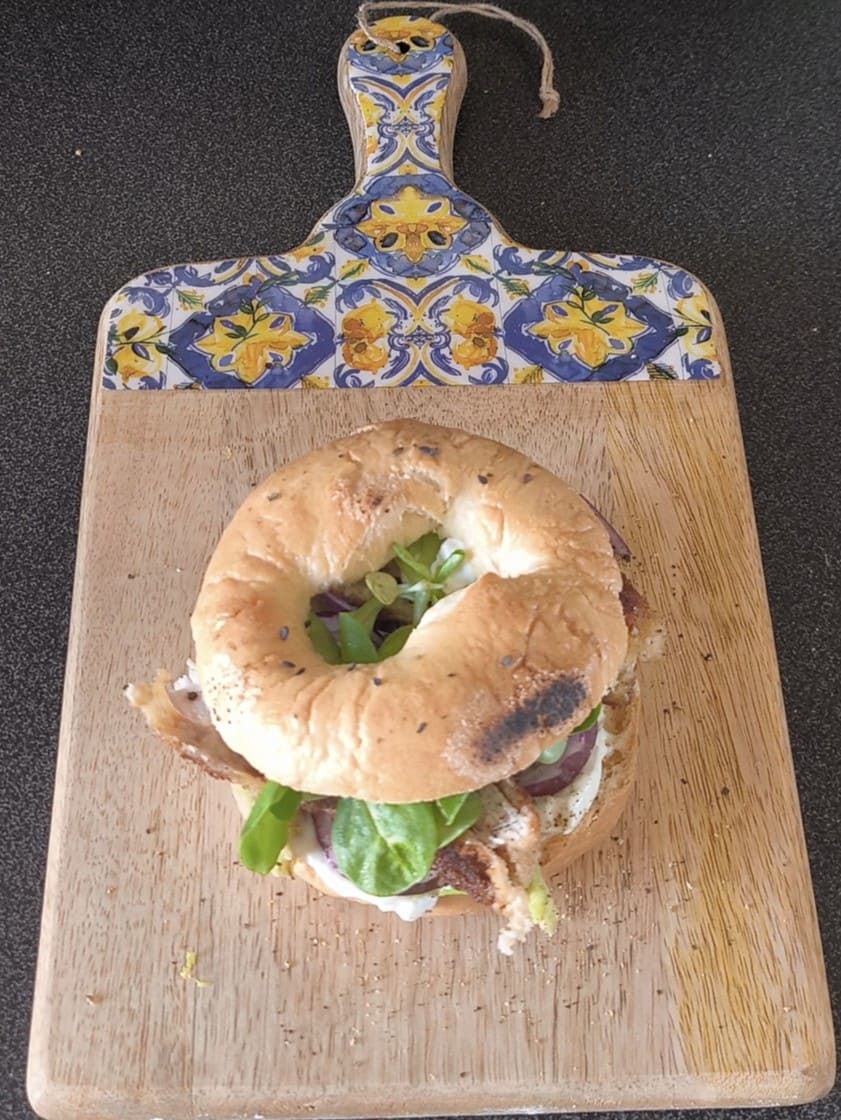 Bagel au Poulet Pané - Recette four Ooni